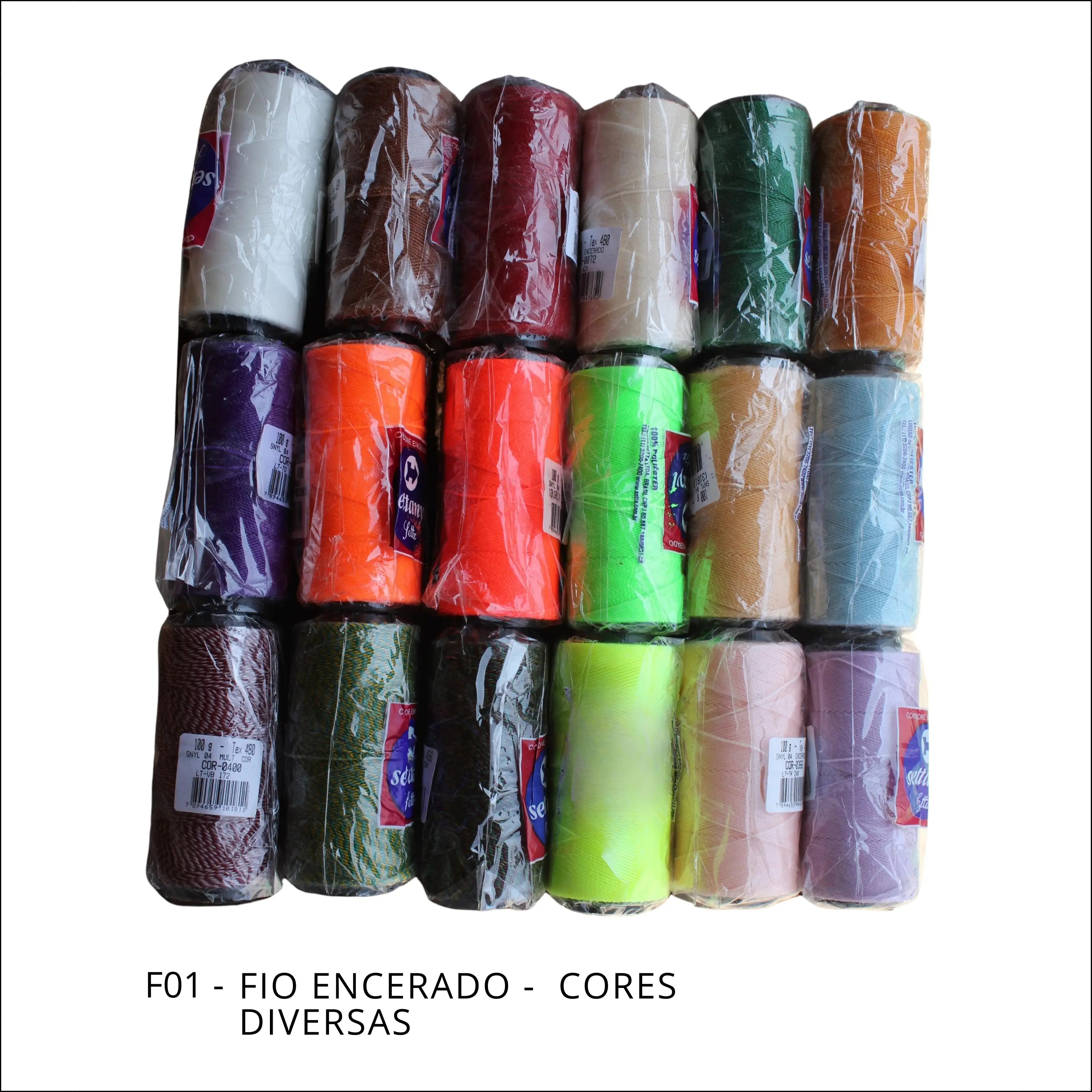 Fio encerado - cores diversas 